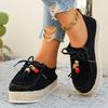 Fashion 2025 Women Sneakers Slip-On Soft Style Flats Lace Up Casual Comfortable Shoes Autumn Anti-slip Grass Weaving Women Shoes