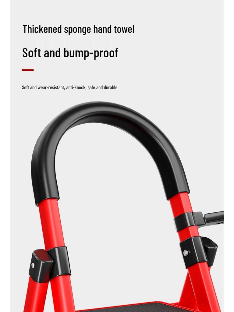 Four-Step Folding Telescopic A-Frame Ladder for Indoor Use