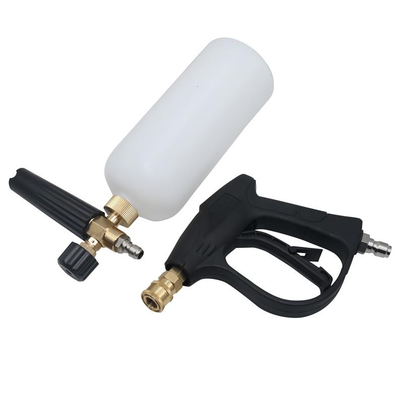 Пистолет для мойки автомобилей под давлением с лейкой на 1 л, пистолет для мойки автомобилей, быстроразъемный адаптер для мойки автомобилей, инструмент для чистки пистолета