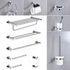 Chrome Bathroom Hardware Stainless Steel Towel Rack Toilet Paper Holder Towel Bar Soap Dish Toilet Brush Bathroom Accessories