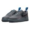 Nike Детские кроссовки Air Force 1 Low GS Cut Out Swoosh - Дымчато-серые, черные, светло-фото-синие DQ1097-001