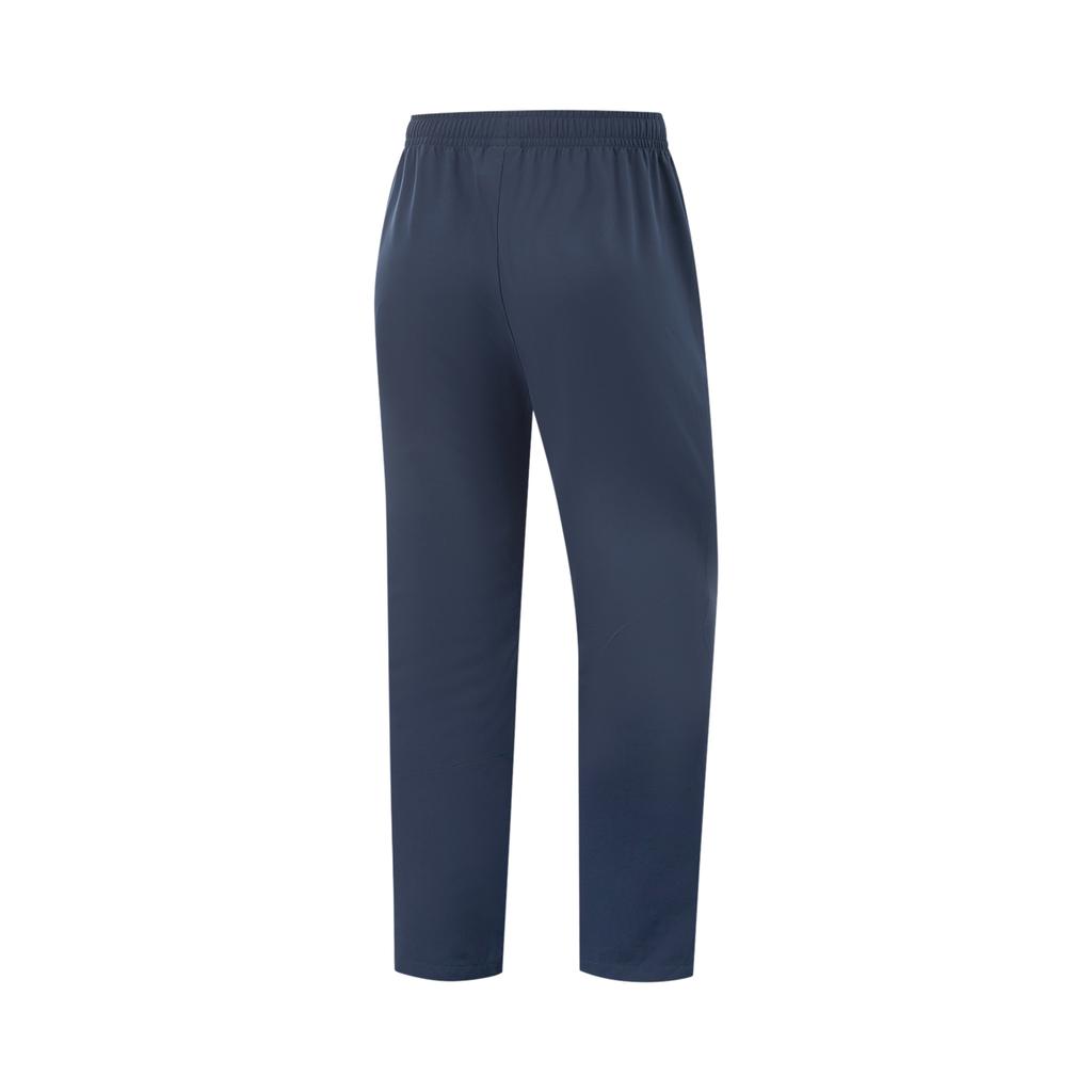 Li Ning Серия Фитнес Однотонные Дышащие Универсальные Удобные Спортивные Брюки Прямого Кроя Мужские Брюки Чернильно-Синие AYKV141-15