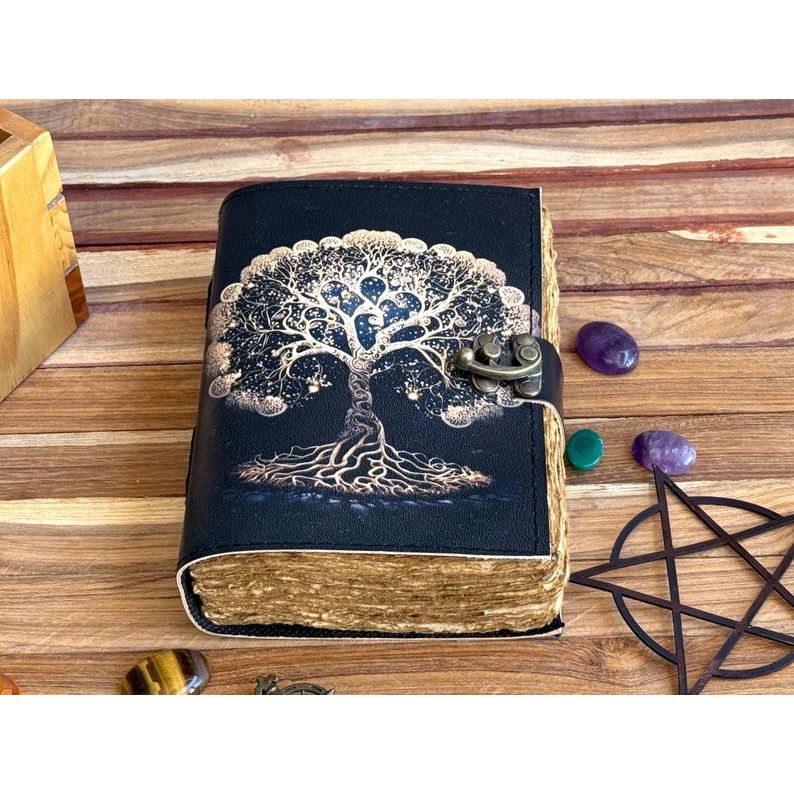 Beautiful Journal For Sketches Book Traveling Book Blank Spell Book Leather Journal Tree of Life