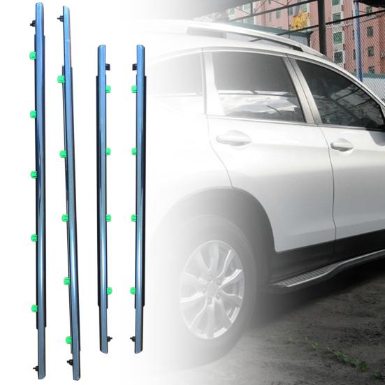 4 шт., уплотнительная лента для наружного окна, резиновая уплотнительная накладка для стекла, литая накладка для Honda