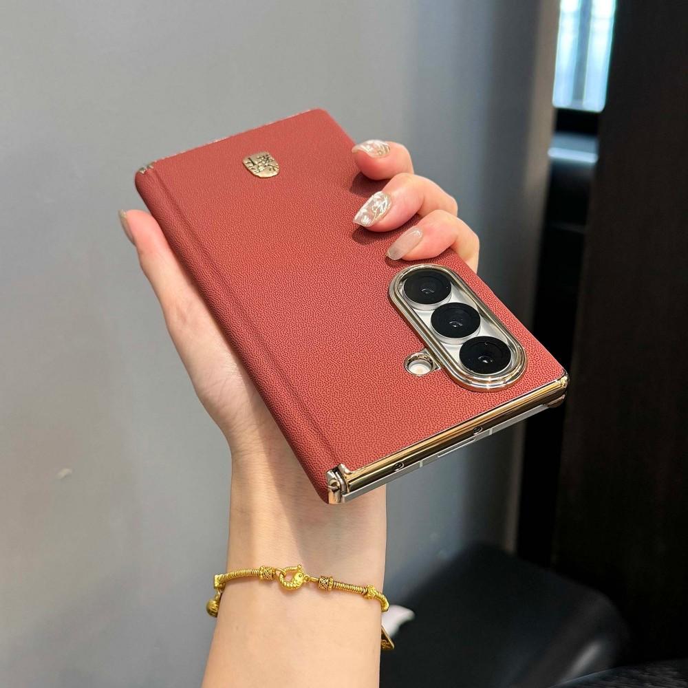 Для Samsung Galaxy Z Fold 7 Чехол Роскошная Кожа PU Skin Удобная Покрытие Защитная Задняя Крышка Чехол Для Samsung Z Fold7 Корпус