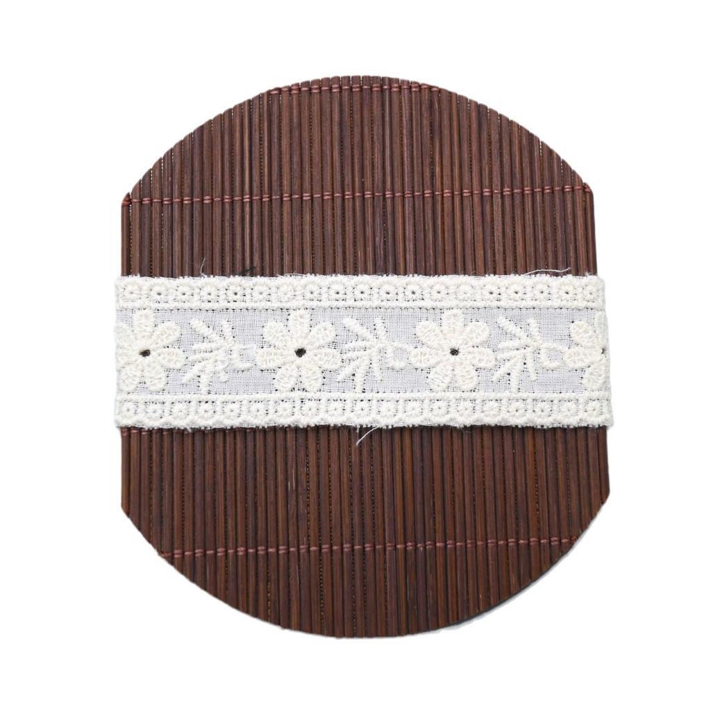 2,5 см Двусторонняя хлопковая кружевная тесьма, Хлопковое вышитое кружево, Кружевные аксессуары для детской одежды, домашнего текстиля, Изысканные кружевные аксессуары