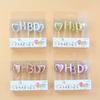 Gold-plated Love Birthday Cake Candle Gold Silver English Initials HBD Baking Decoration Candle