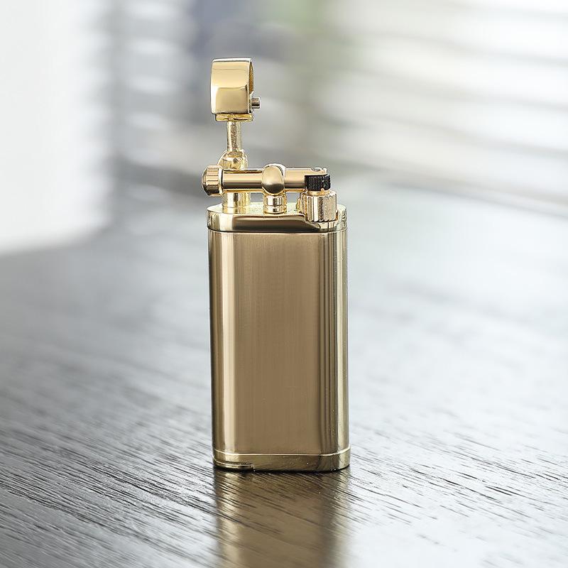 60° Flame Gold-Plated Metal Inflatable Personalized Gift Lighter