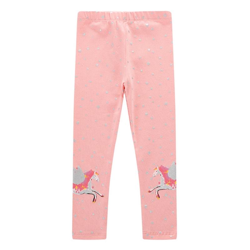 Леггинсы для девочек с рисунком из мультфильмов, детские длинные брюки, тонкие детские леггинсы