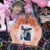 1 Piece Valentine'S Day Gift Acrylic Picture Frame In My Hand Photocard Sleeves Keyring For Man Woman
