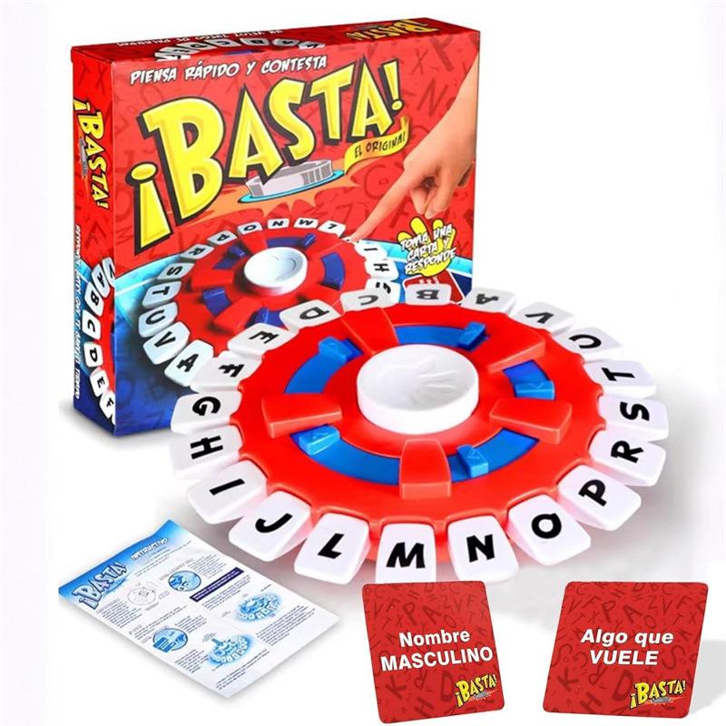 Spanish Word Game - Kids Family Board Game, Quick Thinking Interactive Letter Pressing Educational Toy Gift for Ages 6+