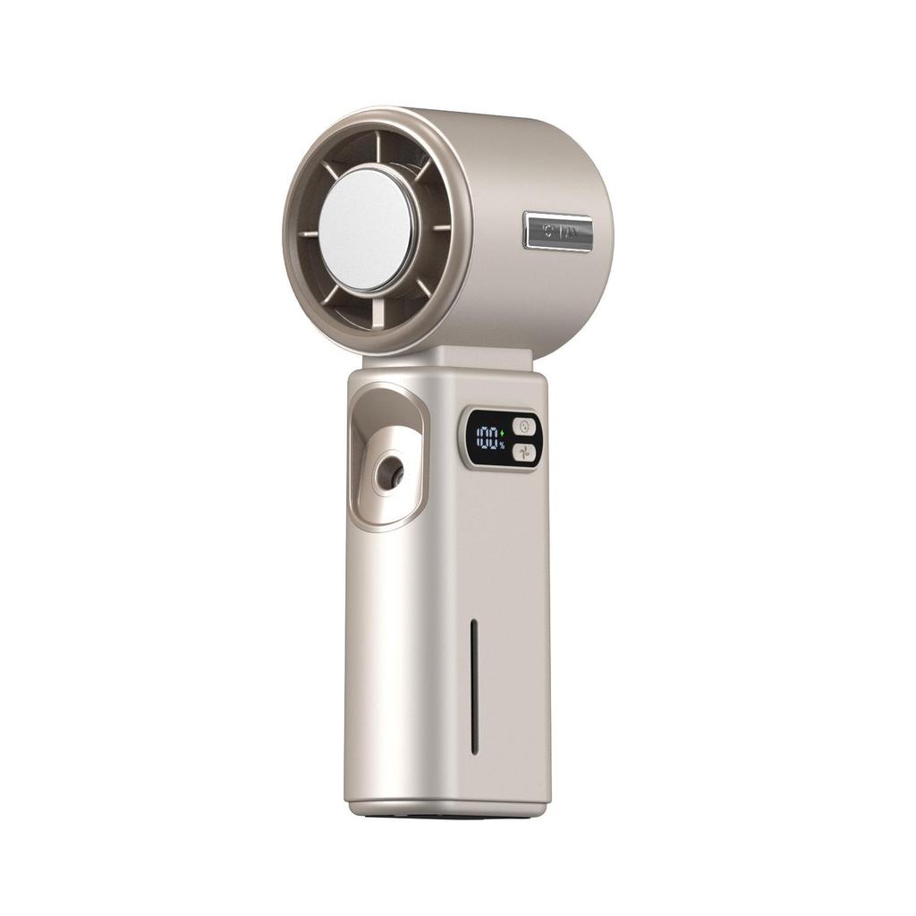 Alyster HX-F532 Handheld Mini Fan with Ice Compress, Cooling Spray, Humidification, 100-Speed Settings