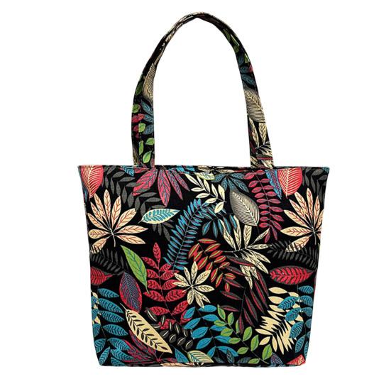 Ethnic Style Retro Print Shoulder Bag Large Capacity Splicing Knitting Tote Hand