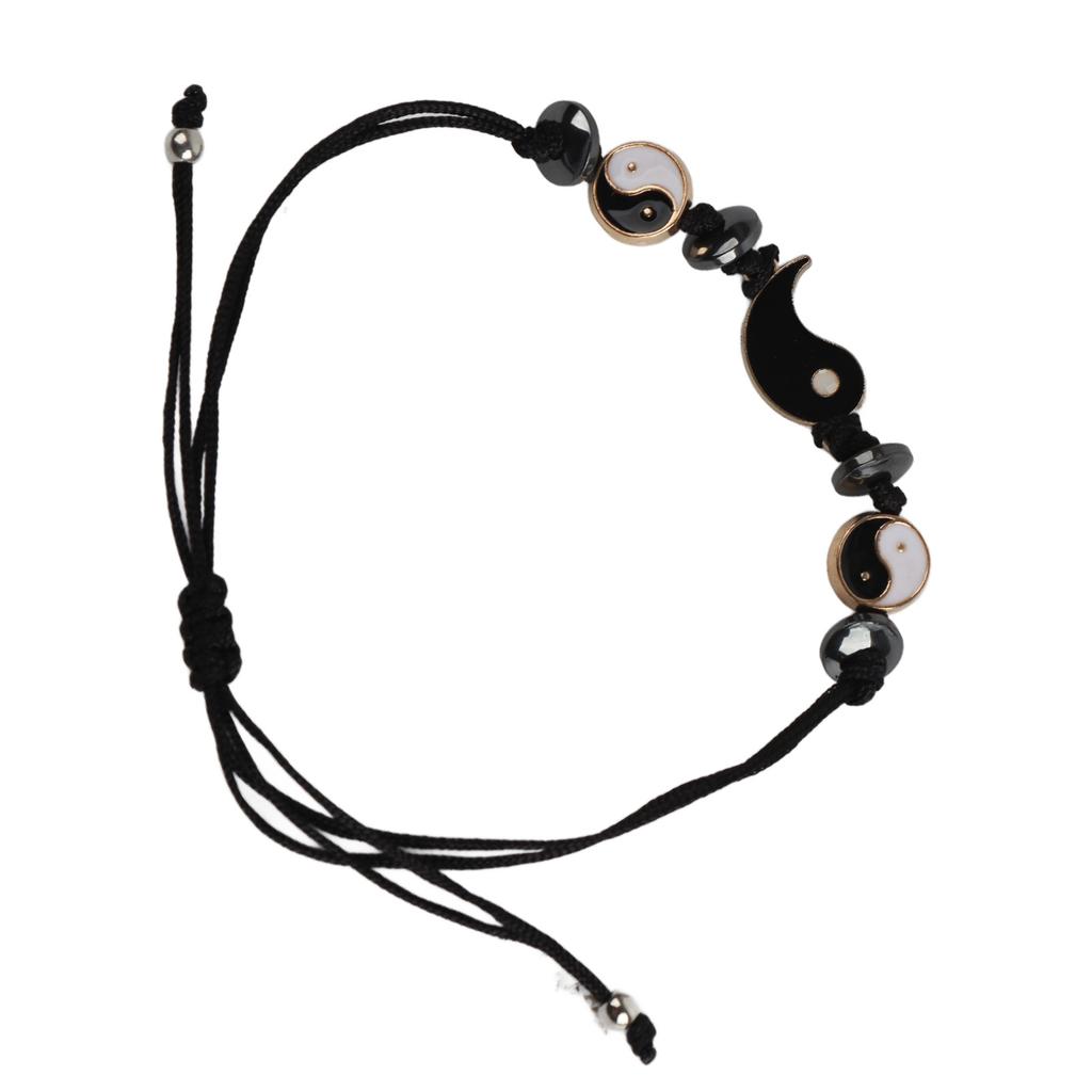 1 пара браслетов Тай Чи, нейлоновый тканый регулируемый браслет Инь Ян пара, декоративный браслет