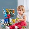 DIY Creative Building Blocks Educational Toys Assembling Action Figure Transformation Number Robot Deformation Robot Toy for Kid