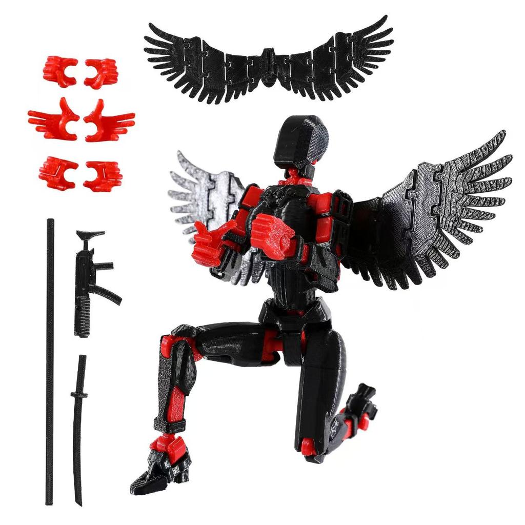 Assembly Completed T13 3D Action Figure Set Dummy Robo Titan 13 Action Figures 3D Printed Multi-Jointed Toy