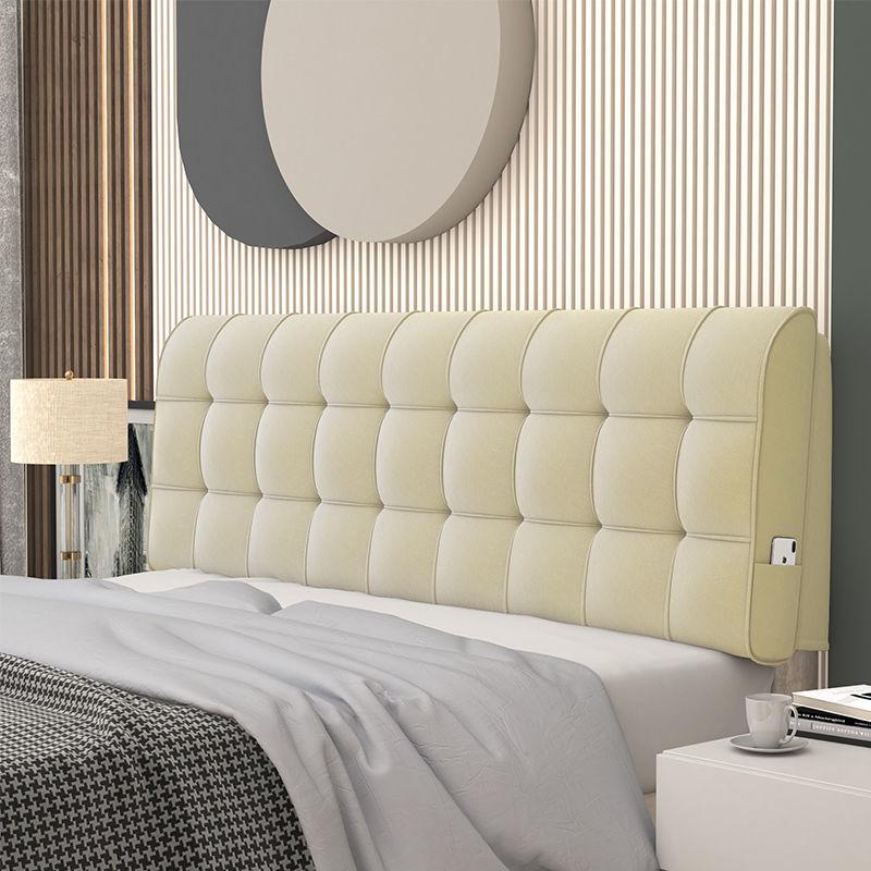 Съемный бархатный чехол для изголовья кровати размера King Queen, модная подушка для изголовья кровати с высокоэластичным губчатым наполнителем