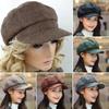 Ladies Womens Girls Wool Blend Baker Boy Peaked Cap Newsboy Hat Christmas Gift