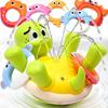 Baby Bath Toys Toddler Bath Toys for Kids Rechargeable Swimming Turtle Bath Toy with 5 Rings Bathtub Spray Toy for Baby Toys