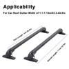 Pack of 2 Car Roof Rack Cross Bars Heavy Duty Luggage Rack Crossbar with 4 Keys for Car Roof Gutter