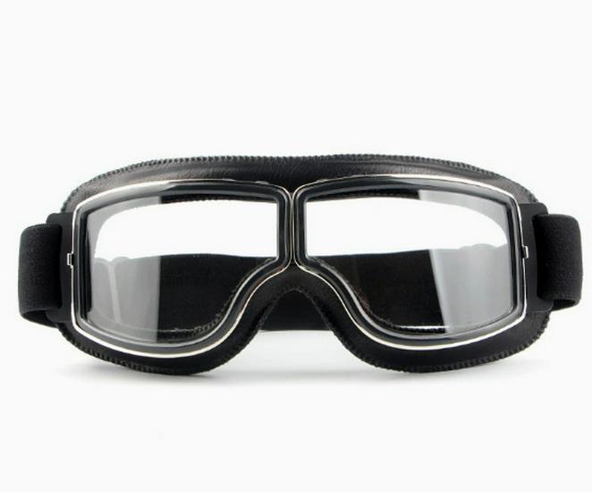 Retro Windproof Harley Riding Goggles with HD Mirror Lenses