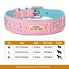 Personalized Dog Collar Bling Rhinestone Leather Pet Collars For Small Medium Large Dogs Engraved Pet ID Nameplate Necklace