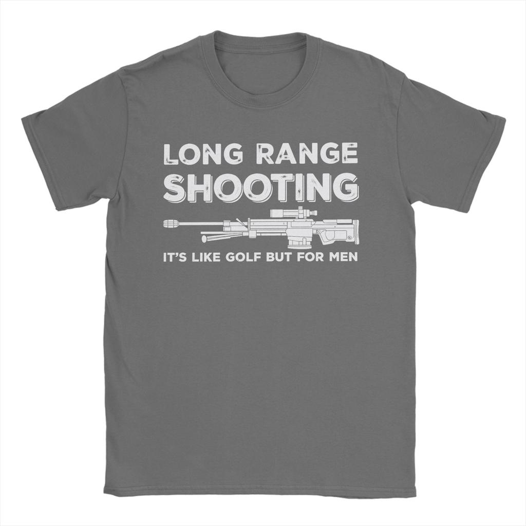 Long Range shooting it's like golf but for Unisex T Shirt Unisex's Pure Cotton Funny T-Shirt Round Collar Tee Shirt Short Sleeve Tops