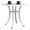 Garden Table White 53 x 53 x 53 cm Cast Aluminum