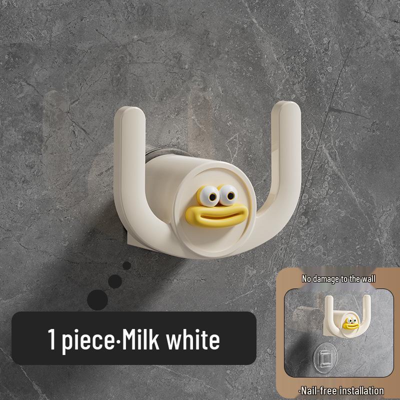 Мультяшный настенный держатель для тапочек для ванной в виде сосиски - Беспробивной крючок для хранения за дверью