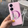 Для Realme C55 C 55 6.72'' Чехол Нежные Милые Буквы 3D Корона Цветы Матовый Ударопрочный Мягкий ТПУ Силиконовый Чехол для Телефона Задняя Крышка