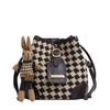 Женская сумка-ведро Niche Foreign Style Сумка через плечо Шерстяная клетчатая сумка-ведро Модная универсальная сумка-мессенджер