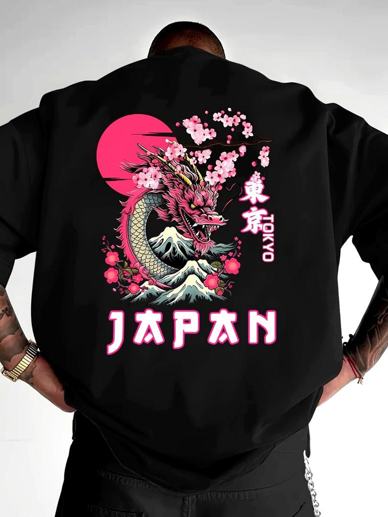 Tokyo Pattern Dragon 3d Print Breatha Quickdry Unisex Largesize Tshirt Harajuku Y2k Outdoor Leisure Sports Parentchild Clothing