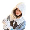 Новый корейский балаклава шапка шарф интегрированный женский осенне-зимний теплый с защитой ушей капюшон шарф игла