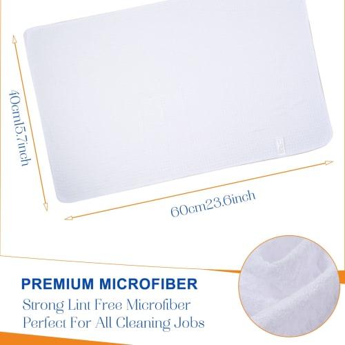 SINLAND Absorbent Microfiber Dishcloths, Waffle Towels, and Dishcloths (White, 3-Pack)