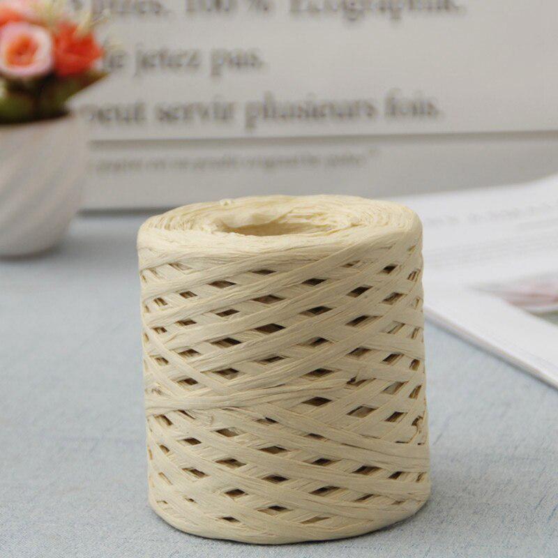200M Raffia Paper Twine Rope Gift Wrap Ribbon Bouquet Wrapping DIY Crafts For Party Wedding Decoration