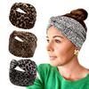Повязка на голову с леопардовым принтом для женщин, модная повязка на голову для девушек, эластичная повязка на голову для умывания и макияжа