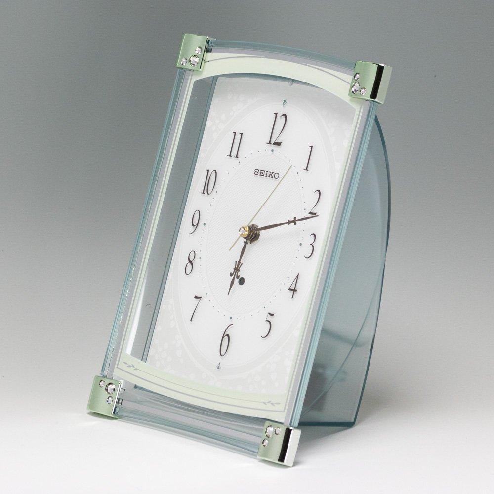SEIKO CLOCK Настольные часы радио аналоговые светло-зеленые BZ360M белые