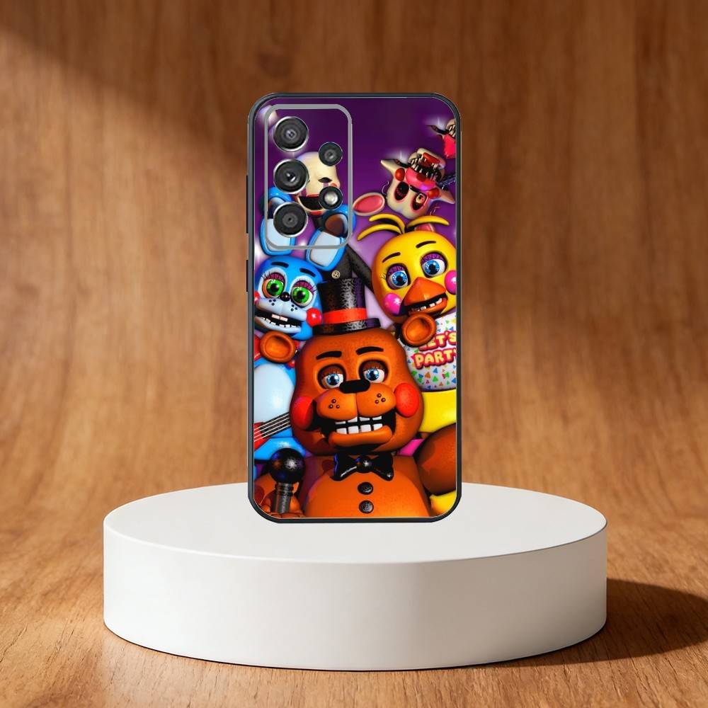 F-Five Nights At Freddy-s Phone Case For Samsung S25,S24,S21,S22,S23,S30,Ultra,S20,Plus,Fe,Note,10,9,5G Black Cover