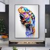 Abstract Graffiti Aesthetics Animal Canvas Paintings Chameleon Wall Art Posters and Prints Modern Artwork Living Room Home Decor No Frame