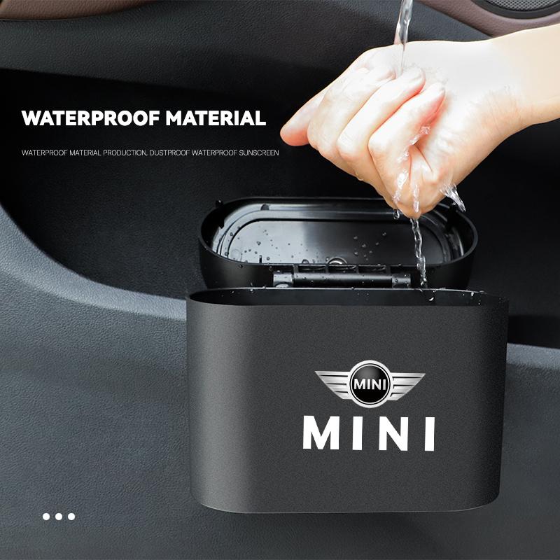 Car Portable Trash Can Auto Logo Sundries Storage Box For MINI One Cooper JCW Countryman Clubman Cabrio Paceman Coupe wheel hub