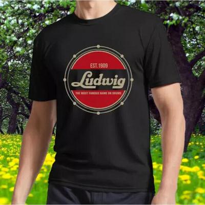 НОВЫЕ БАРАБАНЫ LUDWIG трудно найти Футболка с активным логотипом Смешная Размеры S-5XL