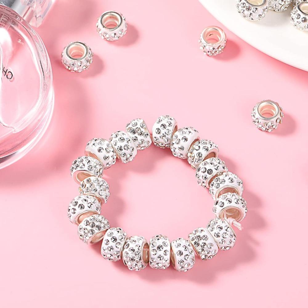 20/60/120 шт. Бусины для волос 12 мм, европейские бусины с большим отверстием, бусины для волос, ожерелья, серьги, браслеты, принадлежности для рукоделия