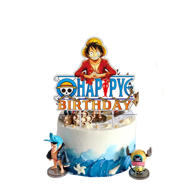Товары для дня рождения в стиле One Piece: Одноразовая посуда, стаканчики, салфетки и украшения для детей