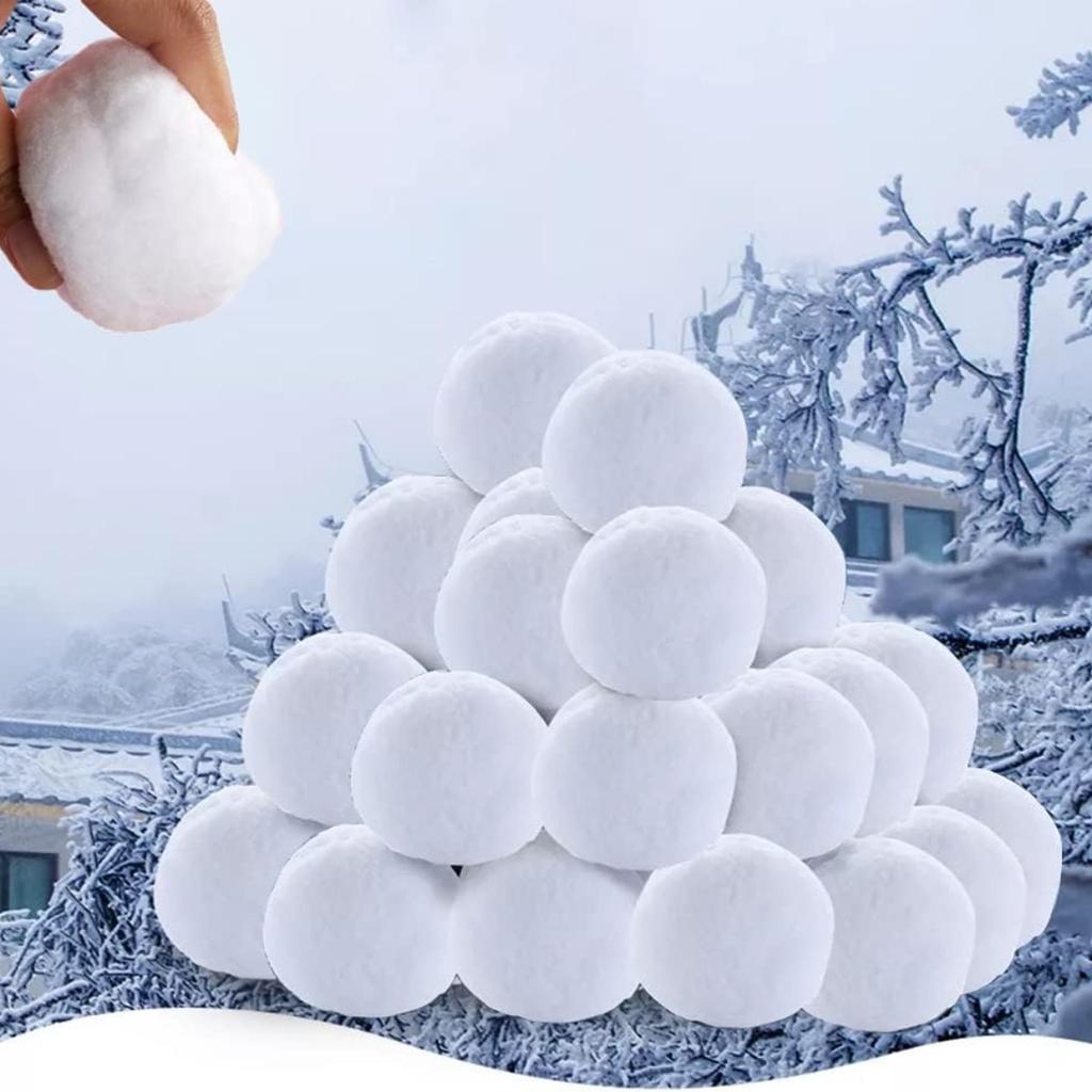 20pcs/50pcs- 2 Inch Indoor Snowball Fight Balls- Artificial Snowballs For Outdoor Snow Fight And Christmas Tree Decoration, Christmas And New Year's