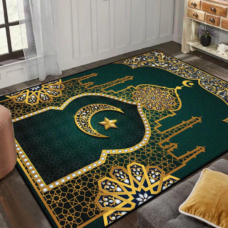 Ближневосточный резной молитвенный ковер фланелевый нескользящий коврик для молящихся коврик для колен мягкий машинная стирка домашняя гостиная украшение