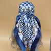 Luxury 90X90CM Square Silk Hijab The Four Seasons Popular Shawls  New Women Beach Headscarf Fashion Design Sunscreen Scarves