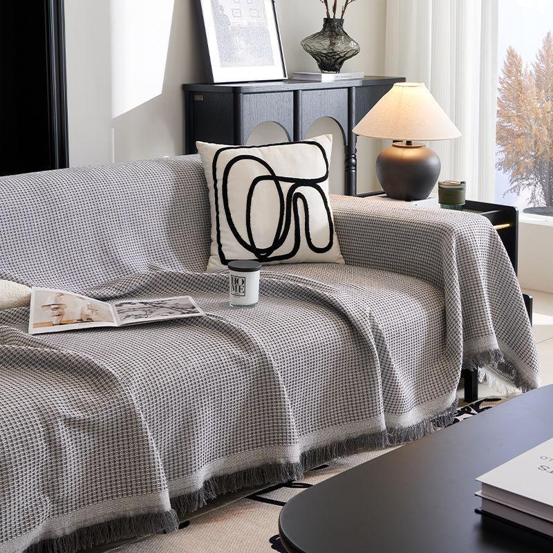 Кремовое ветровое полотенце для дивана, полное покрывало, одеяло, одиночный чехол для дивана, ткань для чехла на подушку для дивана