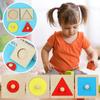 Educational Toy Sensory Tactile Puzzle Board Geometric Shape Matching Toy Knob Panel Pegboard