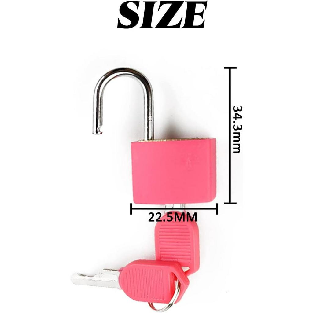 Mini Padlock with Key (23 mm), 10 Units.