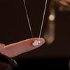 Серебряный кулон-сердце с бриллиантами S925 - Корейский стиль